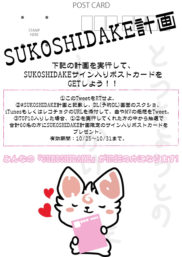 H!dE SUKOSHIDAKE計画 詳細